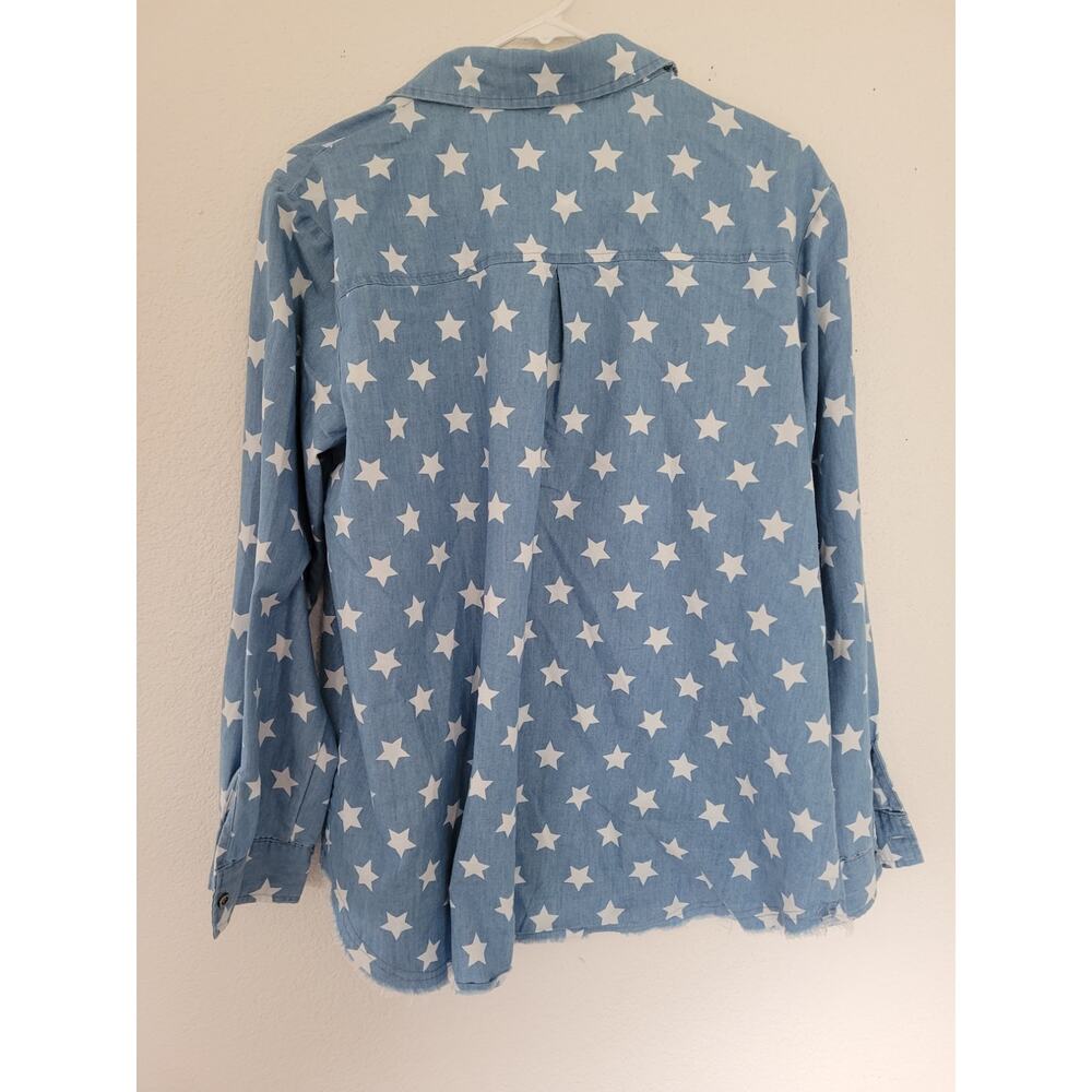 Impressions Stars Long Sleeve Button-Up - Women's‎ Large - 4th of July #8 - Picture 2 of 5